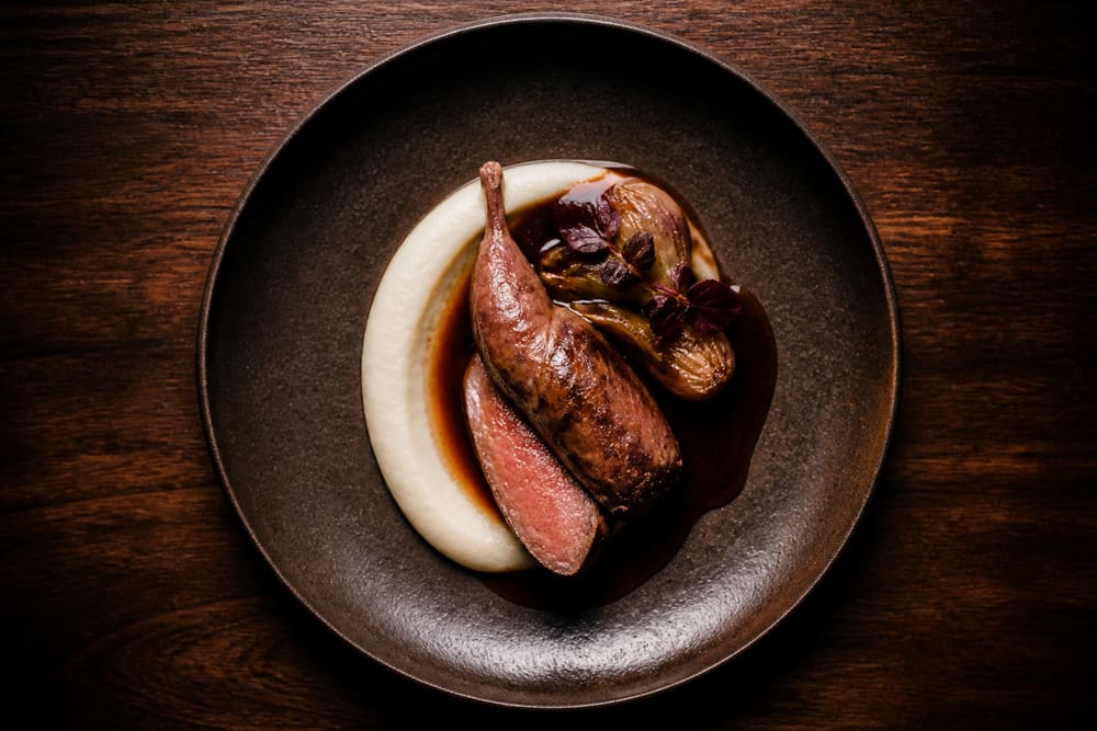 Pigeon rôti à la braise